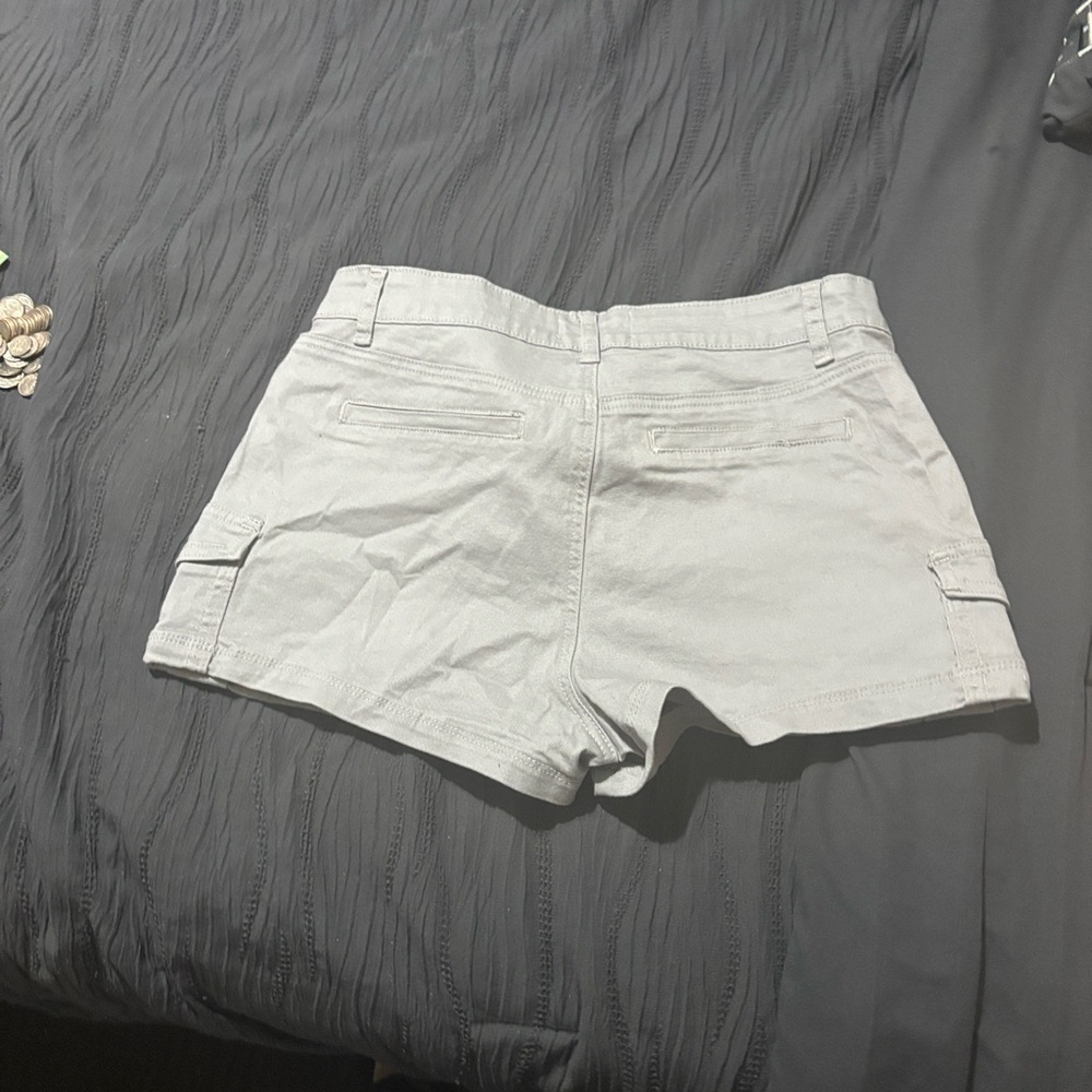 Women's Gray Cargo Shorts